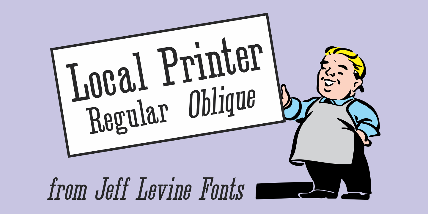 Пример шрифта Local Printer JNL